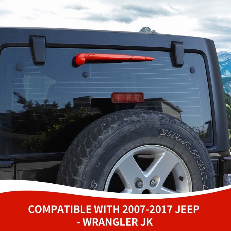 RAZPOY JK Windshield Wiper Blade Trim, 3PCS Front & Rear