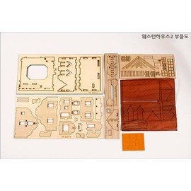 DESKTOP Wooden Model Kit Western House 2 by Young Modeler