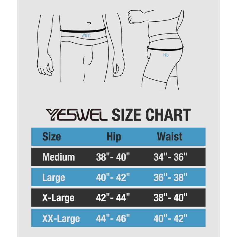 YESWEL Incontinence Underwear for Men, 150ML Absorbency Washable Reusable Cotton