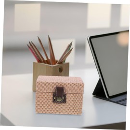 Ipetboom Jewelry Box with Hinged Lid Retro Trinket Case for Storage Organization Multi Use Sundries Box for Home Presentations Lightweight Design Rose Color Small