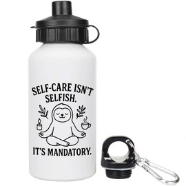 Azeeda 400ml 'Self-Care Is Mandatory' Kids Reusable Water/Drinks Bottle (WT00086442)