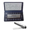 6Pcs Turning Surface Roughness Comparators,Roughness Test Block Ra0.05-12.5mm Microfinish Comparato