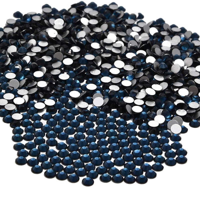 NCB 2000pcs Flatback Round Glass Nail Art Rhinestones Crystal for