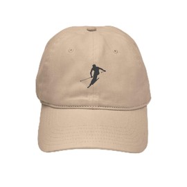 CafePress Downhill Skiing Cap Unique Adjustable Baseball Hat Khaki