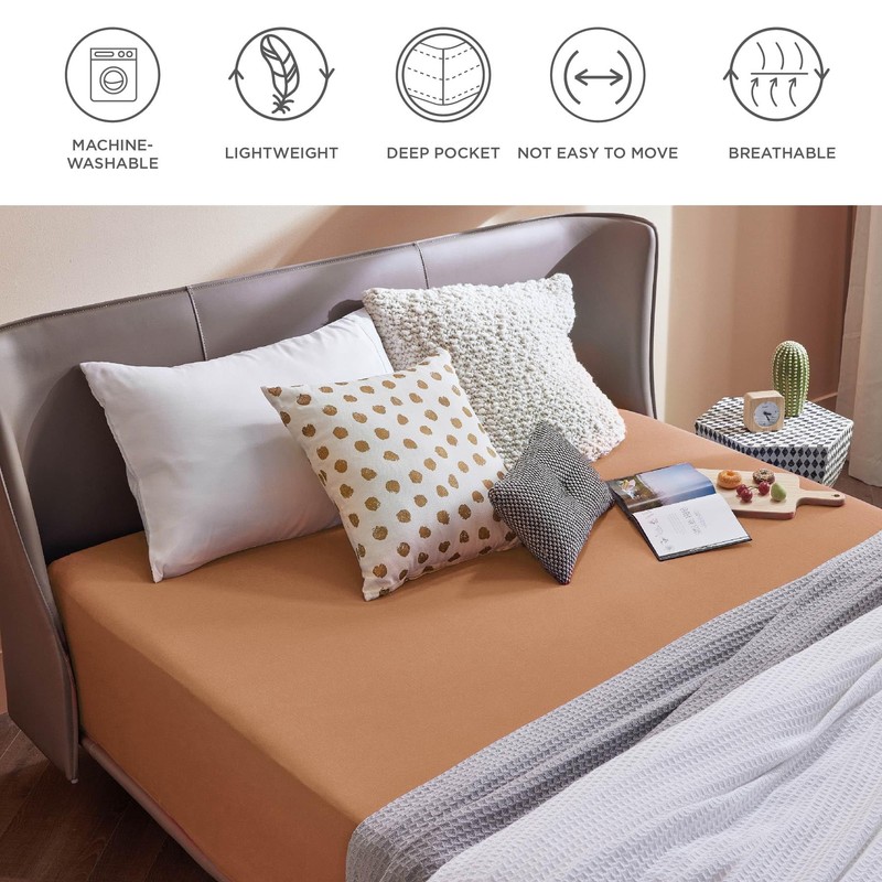 Bedsure King Fitted Sheet Deep - Bed Sheets Extra Deep