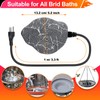 Saillong Bird Bath Deicer Heated Rock, 80W Submersible Utility Decorative