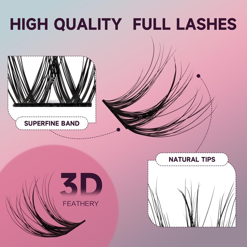 Mayhug False Eyelashes 144pcs Personal Use 3D Effect Eyelash Extensions