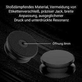 Tirstrup Turntable Weight Stabiliser Vinyl Disc Player Aluminium LP Stabiliser for Turntable Weight Stabiliser for LP Turntable Eliminates Vinyl Disc Vibrations (Black)