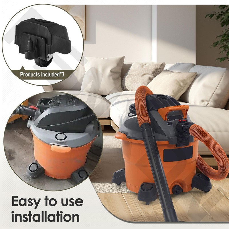 3 Pack Wet/Dry Vacuum Replacement 12388 Foot Caster with Wheel