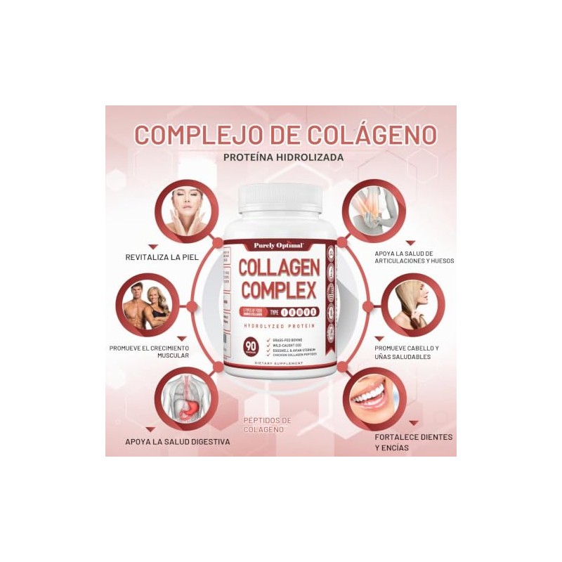Premium Multi Collagen Peptide Capsules (Types I,II,III,V,X) - Anti-Aging Formula,