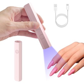 Mini UV Lampe für Nägel, Klein Nagellampe Nageltrockner für Gel Nagellack, Tragbarer 3W UV Led Lampe, 20s/60s Timing-Modi, für Nagellack Aufbaugel Nail Tips Nagelkleber Geschenke für Frauen
