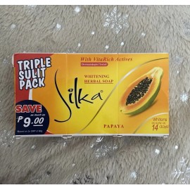 Silka 3 SILKA Whitening Herbal Soap With VitaRich Actives (90g)