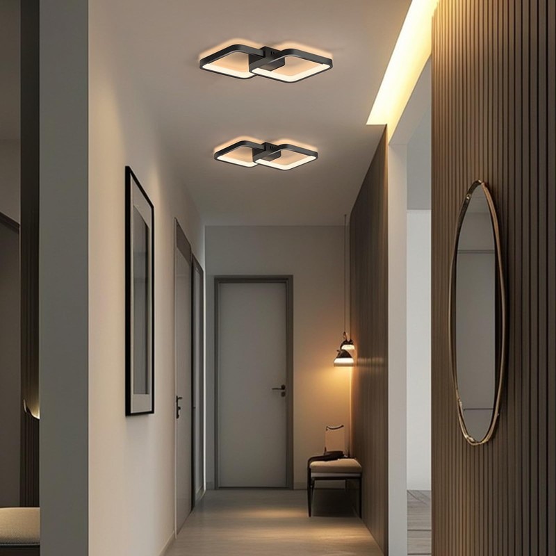 Sky angle LED Ceiling Light Flush-Mounted Chandelier Ceiling Light Black