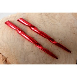 JWL Hawnkoa 2 JWL Aluminum 6" Red Conical Hair Stick Fork Pin Pick Unbreakable Waterproof