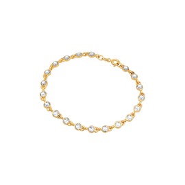 Elli Women's tennis classic trend bracelet with crystals in 925 sterling silver, Sterling Silver, Crystal