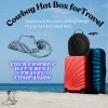 JMILYJW Cowboy Hat Box for Travel Crush Proof Western Hat