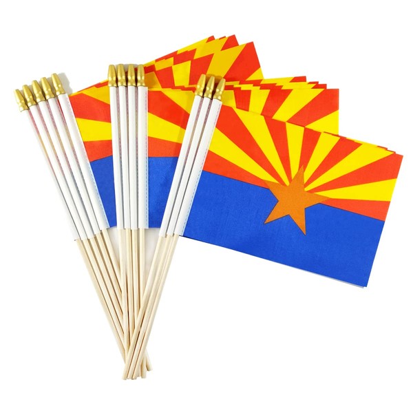 Newperlite Arizona Stick Flag Small Mini Hand Held Flags -