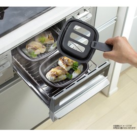 isigaki Industrial Grill Fame Premium Steel Lid Square Small Pottery Castings for Perforated 4053