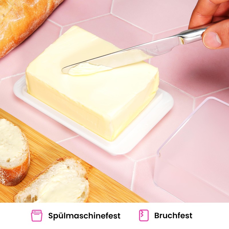 homeXpert Butterbox aus Kunststoff, weiß