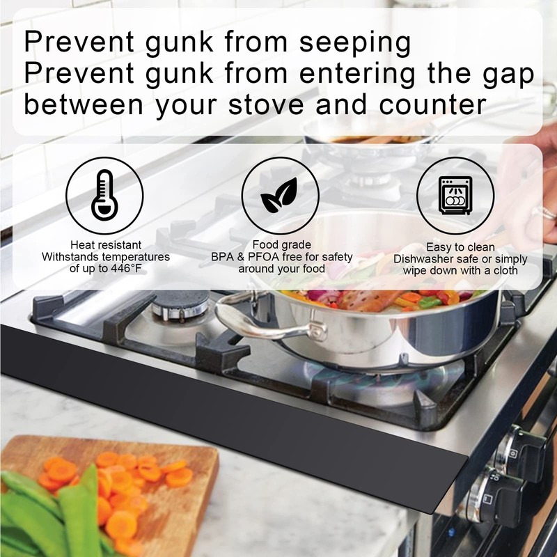 DSYJ Silicone Stove Gap Covers Strips for Kitchen Stove Top
