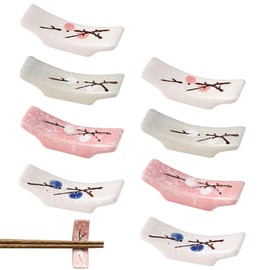 PAVIKE Chopsticks Rest, Japanese Style (Set of 8) Stylish Chopsticks Rest Funny Chopsticks Rest Cute Chopsticks Pillow Chopstick Rest Cutlery Holder Pottery Japanese Tableware Accessory Tabletop