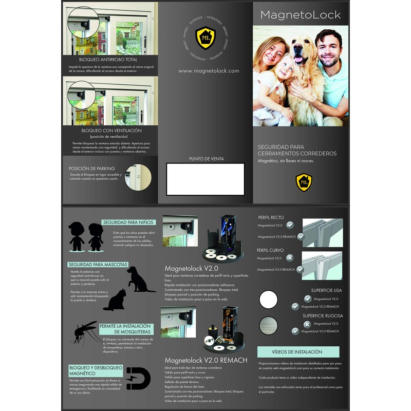 Magnetolock V2.0 XL Safety Lock for Windows and Sliding Doors,