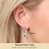 925 Sterling Silver Gemstone Round Hoop Earrings for Women 0.9