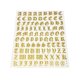 Buchstaben-Set, Aufkleber, Gothic, Gold