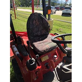 Durafit Seat Covers Compatible with Massey Ferguson 1825,2860,1723,2705 Tractors with high Back seat with no armrests Black (Mixed Pine)