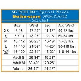 Adult & Special Need My Pool Pal Swimsters Resuable Swim Diaper (Adult Large, Navy)