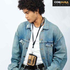 Rough Enough Boys Wallet for Kids Teen Men Neck Lanyard Card Holder Wallet with Zipper Coin Purse Keychain Desert Camo Brown Cordura