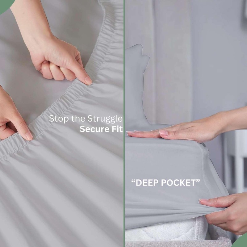 Top Split King Sheets Sets for Adjustable Beds, Sheets for