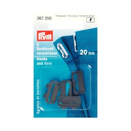 Prym Skirt Hooks, stainless steel, Black, 2 x 1 x 1 cm