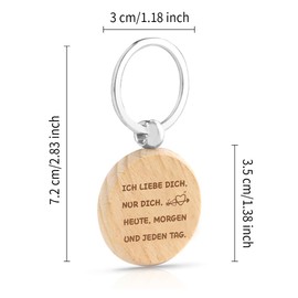 Gifts for Couples for Christmas Keyring Wooden Birthday Gift for Girlfriend Gift For Boyfriend Love Gift For Him Her Couple Gifts I Love You Gifts For Men, I love you