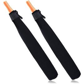 WETEPUXI 2 Pcs Baseball Bat Sleeve Bat Warmer Softball Bat Sleeve Protector Softball Bat Cover for Sport (Black-A)