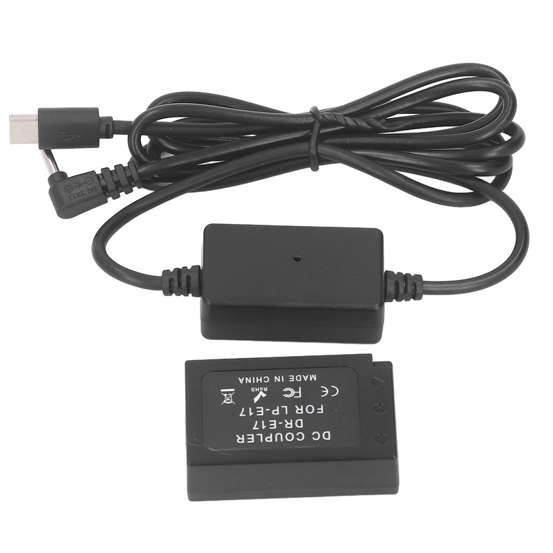 LP E17 Dummy Battery DR E17 DC Coupler with Type