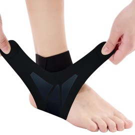 足首サポーター 固定 薄型 足 サポーター アキレス腱 サポーター かかとサポーター 踵サポート ランニング 登山 スポーツ用 通勤 立ち仕事 日常用 男女兼用 (黒, M/左右)