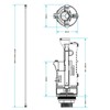 SPARES2GO Universal Dual Flush Toilet Valve 1.5" 2" WC Cistern