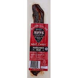 Bacon On The Go by Riffs Smokehouse - Habanero Heat - Pack of 12 Individually Sealed Strips of Bacon