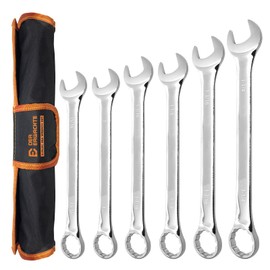 Der Erwachte Large Wrench Set with Rolling Pouch, SAE, 6-Piece, 15/16″, 1″, 1-1/16″, 1-1/8″, 1-3/16″, 1-1/4″, 12 Point, Chrome Vanadium Steel