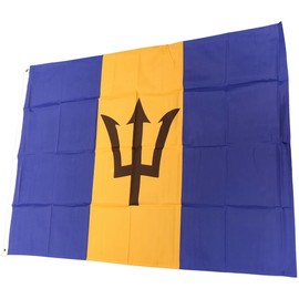NWFlags Barbados Flag 3ft x 2ft 75d Premium Polyester Suitable For Flagpoles | Strong Polyester 3x2 foot material flag with Eyelets
