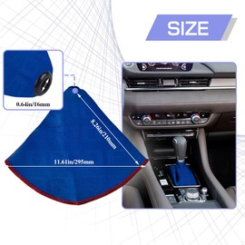 QZTYTY Car Shift Knob Dust Cover, Shift Boot Cover, Fabric Shifter Manual/Auto Shift Knob Boot Dust Cover, Car Accessories Gear Gaiter Cover Auto Shift Boot Sleeve Protector for Cars (Blue)