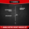 Upenjok T-Handle Wrench Socket 8mm, 6-Point T Wrench Set Metric