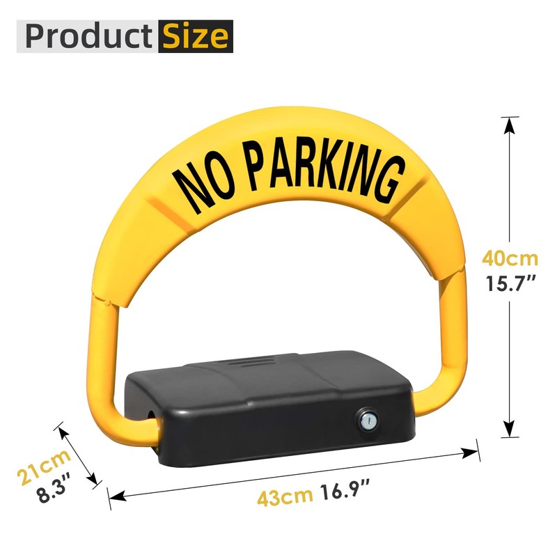 ORIENTOOLS Automatic Remote Control Parking Lock, Folding Parking Barrier Batteries