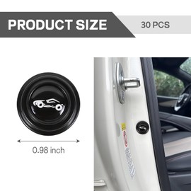 Hovom 30PCS Car Door Shock Absorber, Anti-Collision Car Door Shock Absorbing Cushion Gasket, Automotive Silicone Doors Protection Sticker, Universal Vehicle Doors Impact Absorber (Car Logo)