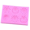 MIYAHOUSE Sun Moon Face Fondant Mold Sun Face Star Silicone