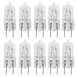 10 Pack-G8 25W 120V Halogen Specialty Lighting Light Bulbs JCD Type 25 Watt T4 G8 Puck Lamp 120 Volt Microwave Oven Stove Top Kitchen Appliance Replacement Lighting Bi Pin Clear Lens