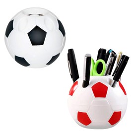 Srvauyea Pack of 2 Pen Holders, Football Pen Holder, Football Style Pen Holder for Students, Creative Pen Holder, Football Stationery, Pencil Organiser for Desk, Homeschool, Office