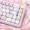 COOMICKEY Cute Purple PBT Keycaps 132 Keys Custom Keycaps MOA
