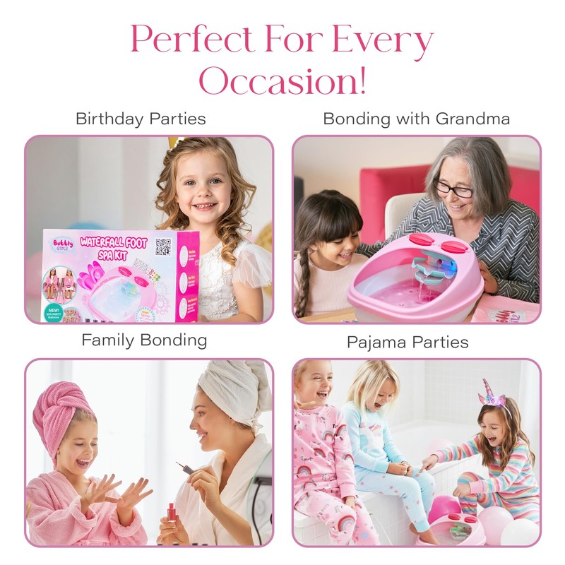 Kids Spa Day Kit for Girls, 42+ Piece Spa Toys